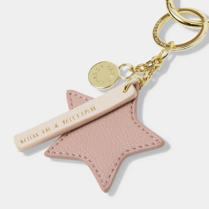 Katie Loxton Chain Keyring 'Mum In A Million' - Dusty Pink